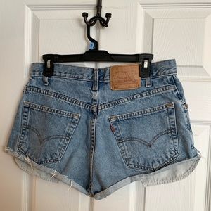 Womens Levi Denim Jean Shorts